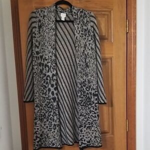 Stylish Black and Gray Women's Cardigan From Chico's